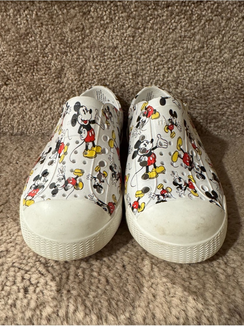 Native Kids White Disney Mickey Print Slip-On Shoes - Picture 4 of 7